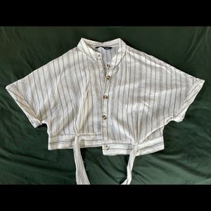 cropped Zara striped blouse